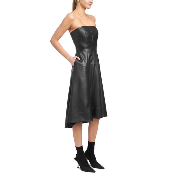 En Saison Dawn Faux Leather Bustier Dress - Picture 5 of 7